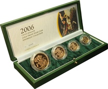 2006 Proof Gold Sovereign 4 Coin Set Boxed