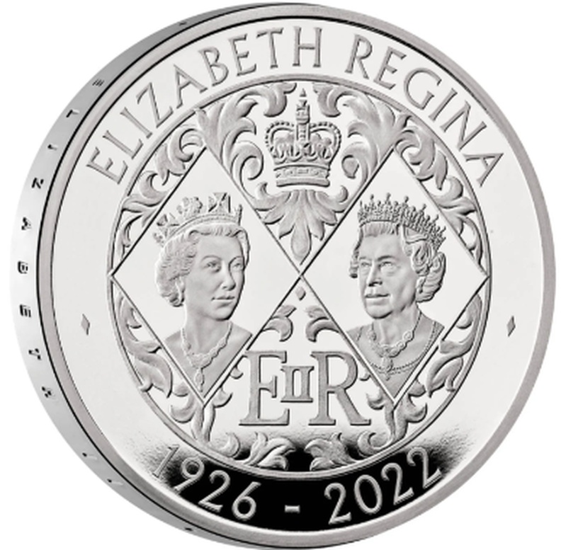 2022 Platinum Piedfort £5 Proof Crown Her Majesty Queen Elizabeth II Memorial Boxed