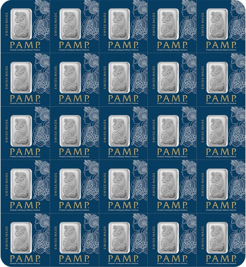 25g Platinum Bar Multigram PAMP Minted