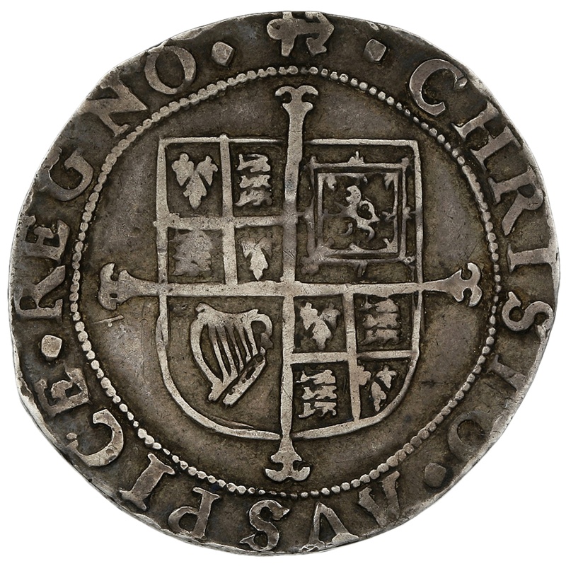 1638-1639 Silver Sixpence Coin Charles I Hammered Anchor
