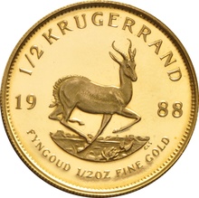 1988 Proof 1/2oz Krugerrand Gold Coin