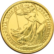 2014 1/2oz Gold Britannia Coin