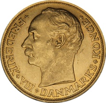 1908 20 Kroner Danish Frederik VIII