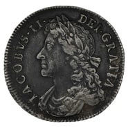 1685 Silver Shilling Coin James II