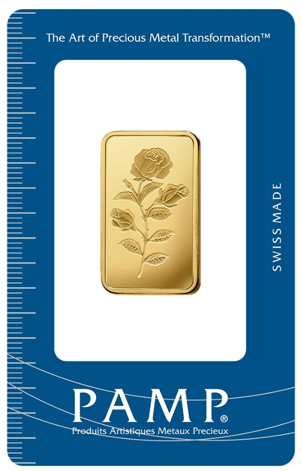 20g Gold Bar PAMP Rosa Minted