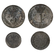 1827 Silver Maundy Money Coin Set George IV