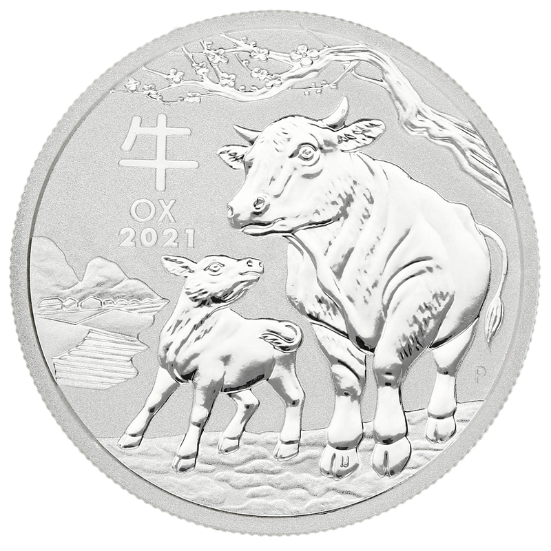 2021 Year of the Ox Silver Coin 1/2oz Perth Mint Australian Lunar Series
