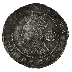 1575 Silver Threepence Elizabeth I mm Eglantine