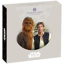 2024 1oz Han Solo & Chewbacca Boxed Star Wars Proof Silver Coin Boxed