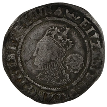 1569 Silver Sixpence Coin Queen Elizabeth I Hammered Coronet