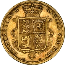 1885 Gold Half Sovereign Queen Victoria Young Head Shield Back NGC AU53