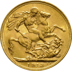 1913 Gold Sovereign Coin George V Melbourne