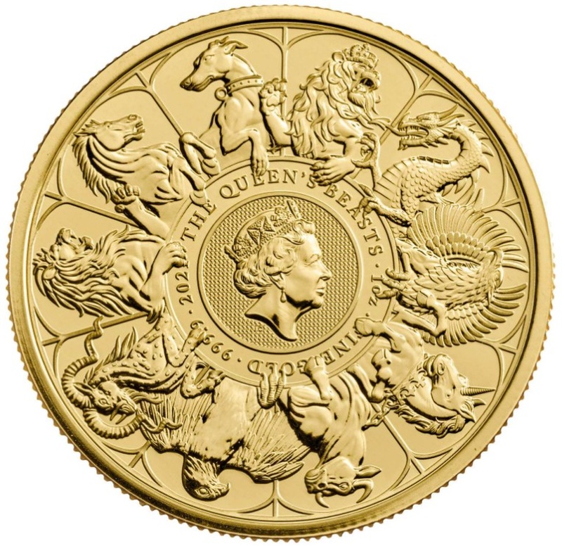2021 Queen's Beasts Completer Gold Coin 1oz PCGS MS69