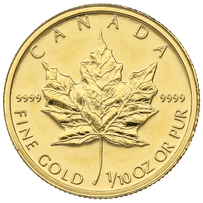 2004 1/10oz Canadian Maple Leaf Gold Coin