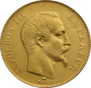50 French Francs - Napoleon III Bare Head