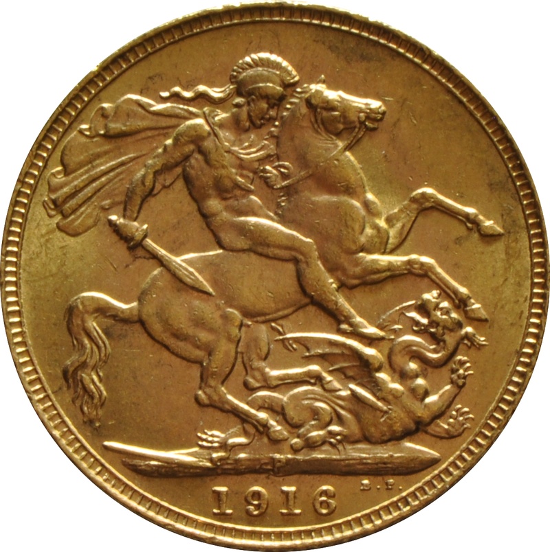 1916 Gold Sovereign Coin George V Perth