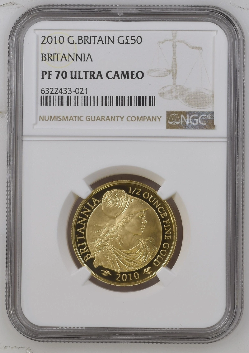 2010 Proof 1/2oz Gold Britannia Coin NGC PF70
