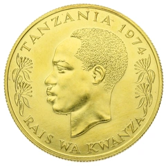1974 Tanzanian 1500 Shilingi (Shilling) Gold Coin