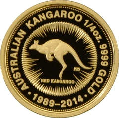 2014 1/4oz Australian Kangaroo Gold Nugget Coin 25th Anniversary