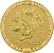 2001 Year of the Snake Gold Coin 1kg Perth Mint Australian Lunar Series