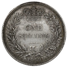 1838 Silver Shilling Coin Victoria A1