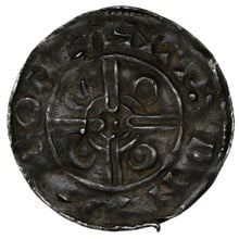 1016-1035 Cnut Silver Penny Hammered Pointed Helmet Type Canterbury Winedeag