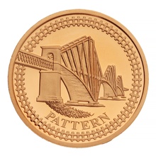 2003 Proof Gold £1 Pound Coin Forth Railway Bridge Pattern