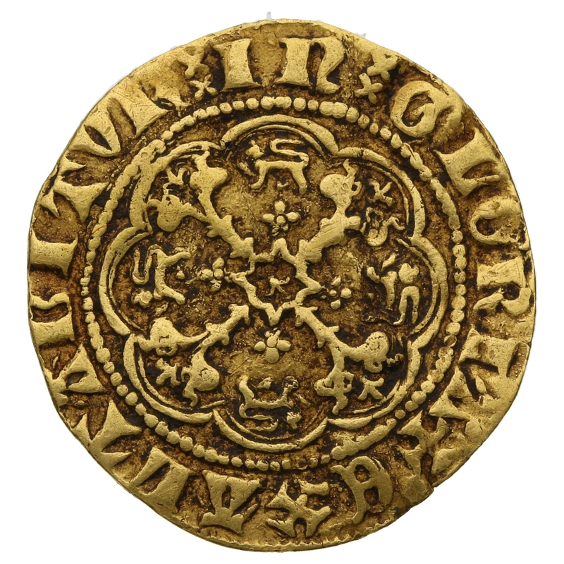 Quarter Noble Gold Coin Edward III Very Fine