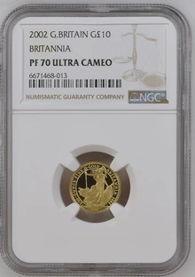 2002 Proof 1/10oz Gold Britannia Coin NGC PF70