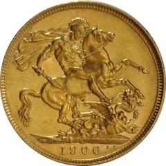 1900 Gold Sovereign Coin Queen Victoria Old Head Sydney