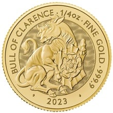 2023 Bull of Clarence Gold Coin Tudor Beasts 1/4oz