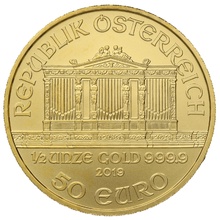 2019 1/2oz Austrian Gold Philharmonic Coin