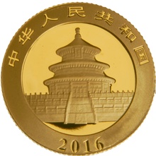 2016 3g Chinese Panda Gold Coin
