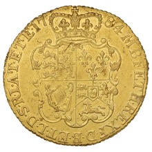 1784 Gold Guinea Coin George III Gold Guinea
