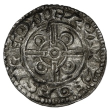 1016-1035 Cnut Silver Penny Hammered Pointed Helmet Type Cambridge Leofsige