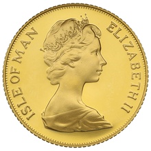1973 Proof Isle of Man Gold Half Sovereign Elizabeth II Decimal