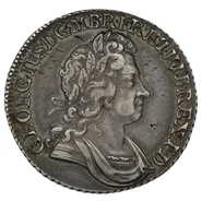 1723 Silver Shilling Coin George I