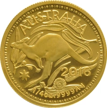 2016 1/4oz Australian Kangaroo Gold Nugget Coin SE Proof