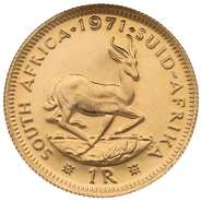 1971 R1 Gold Coin 1 Rand South Africa