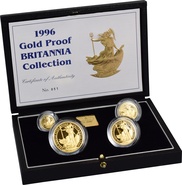 1996 Proof Britannia Gold 4-Coin Set Boxed
