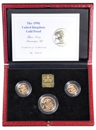 1998 Gold Proof Sovereign Three Coin Set Boxed