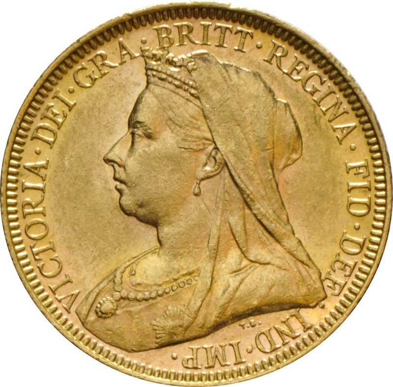 Gold Sovereign - Victoria Old Veiled Head