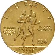 American Gold Commemorative $10 1984 L.A. Olympics