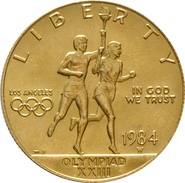 American Gold Commemorative $10 1984 LA Olympics