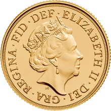 2017 Gold Sovereign Coin Elizabeth II Fifth Head