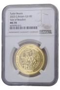 2023 Yale of Beaufort Gold Coin Tudor Beast 1oz NGC MS70