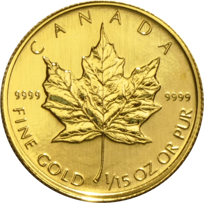 1/15oz Canadian Maple Leaf Gold Coin