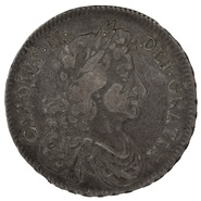 1673 Silver Half Crown Coin Charles II