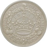 1933 Proof Silver Crown Coin George V Christmas Crown Good Very Fine
