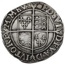 1592-1595 Silver Shilling Coin Elizabeth I Tun